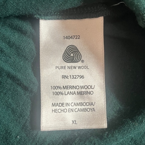 Segments Womens XL Forest Green Merino Wool Long Sleeve Crew Neck Base Layer - Picture 4 of 8